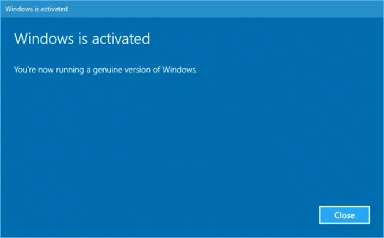 Activate windows by Phone Guide - Activation successful