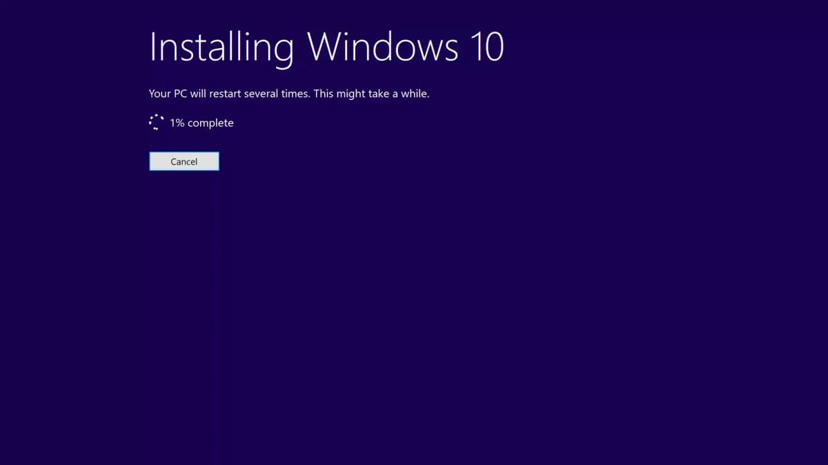 Windows Settings - Activation screen